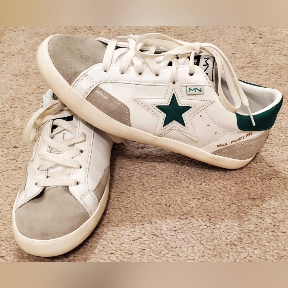 Mark Nason White and grey leather sneaker size 6.5 Womens